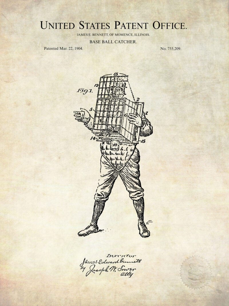 Baseball Catcher's Gear | 1904 Patent