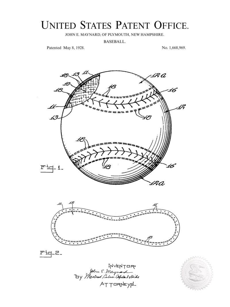 Antique Baseball Design | 1928 Patent