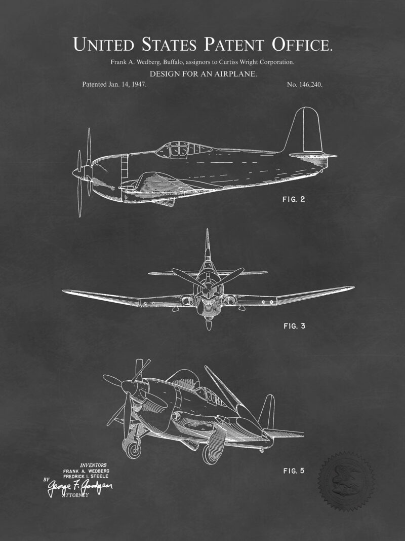 Curtiss-Wright fighter Plane | 1947 Patent