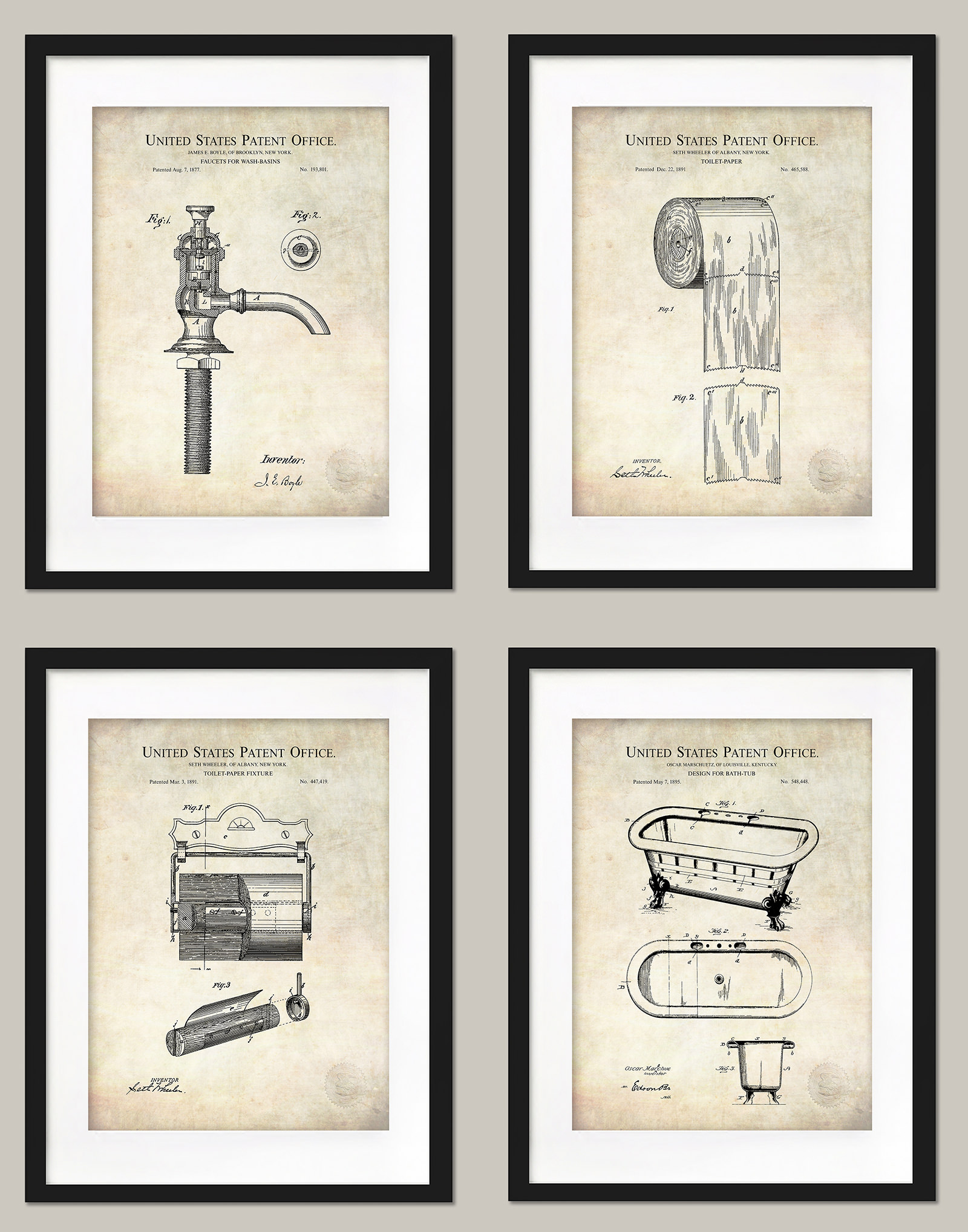 Antique Patent Print Collection