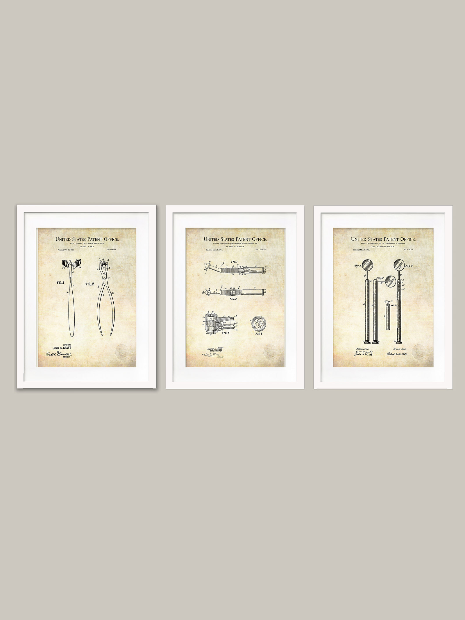 Dental Office Decor - Vintage Patent Prints – The Patent Print Shop