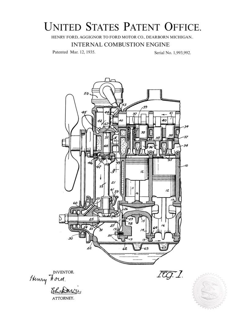 Ford Engine | 1935 Patent