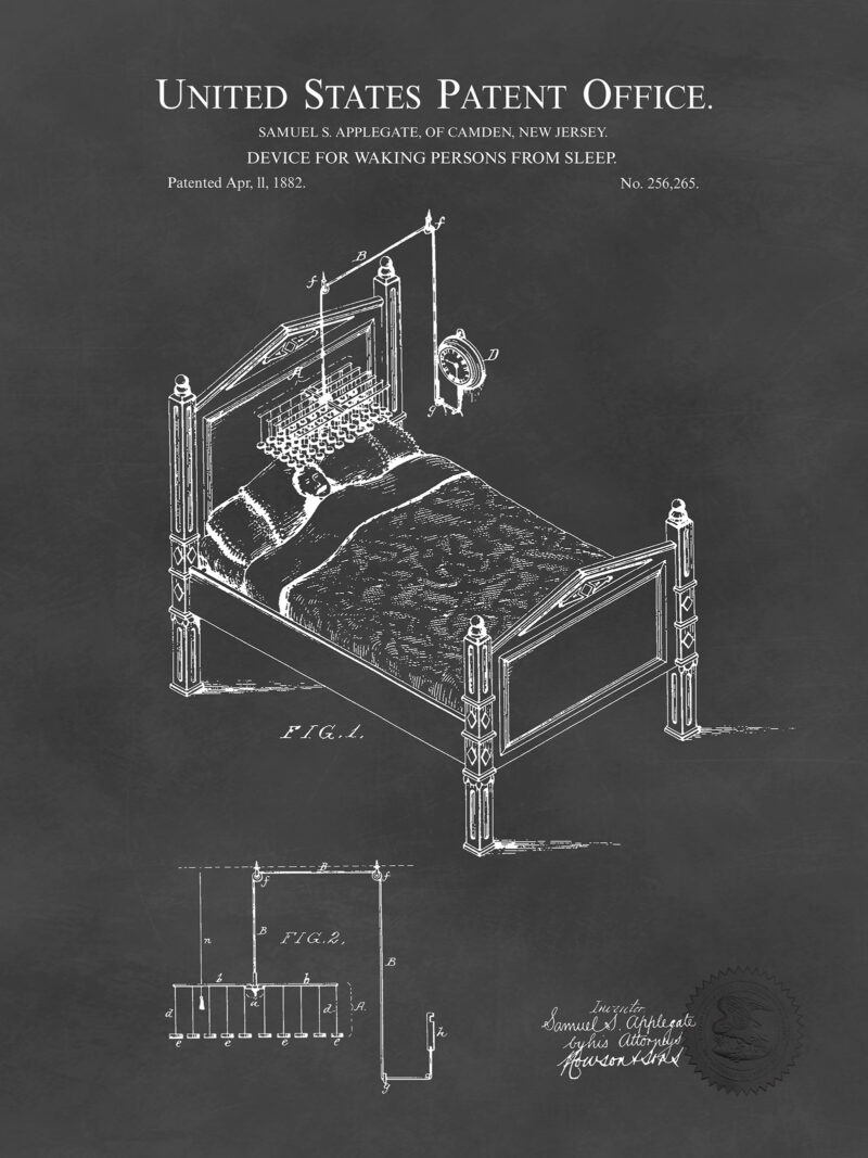 Alarm Clock Design | 1882 Patent