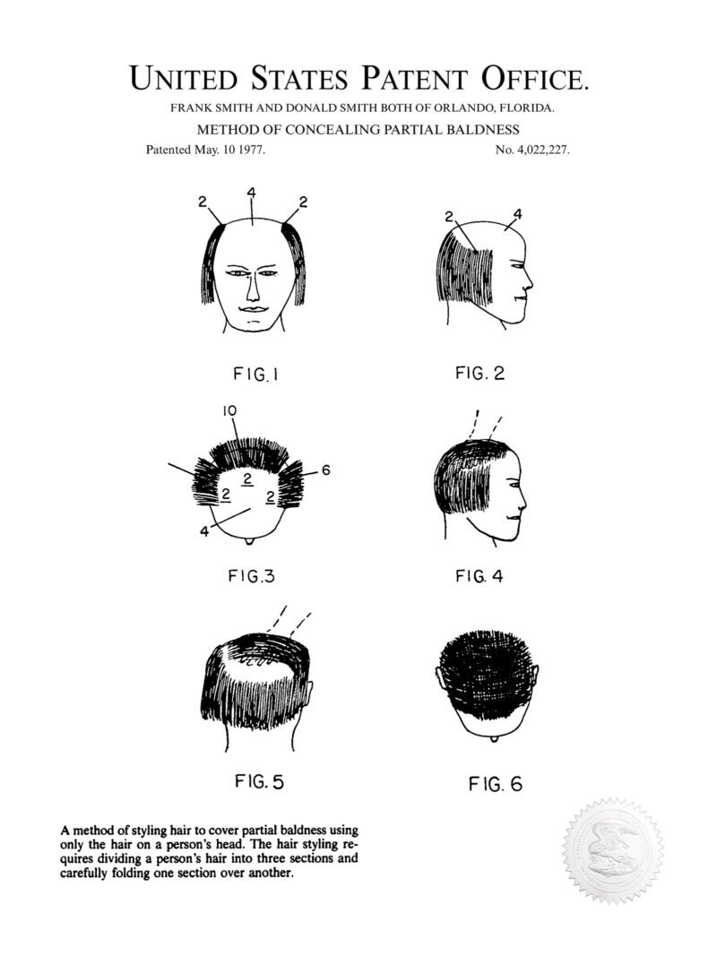 Baldness Cure | 1977 Patent