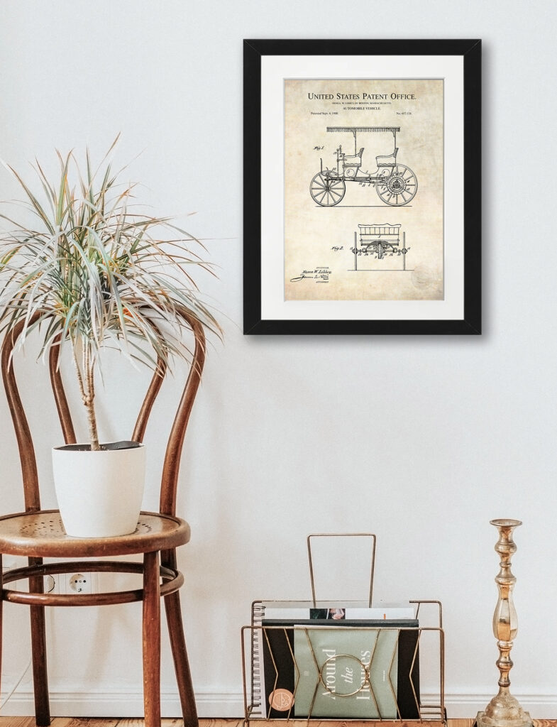 Antique Automobile Design | 1900 Patent