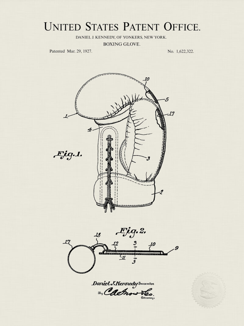 Vintage Boxing Decor | Patent Print Collection