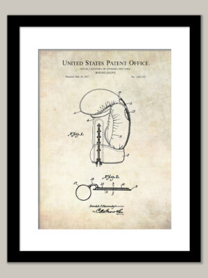 Boxing Glove Design | 1927 Patent Print
