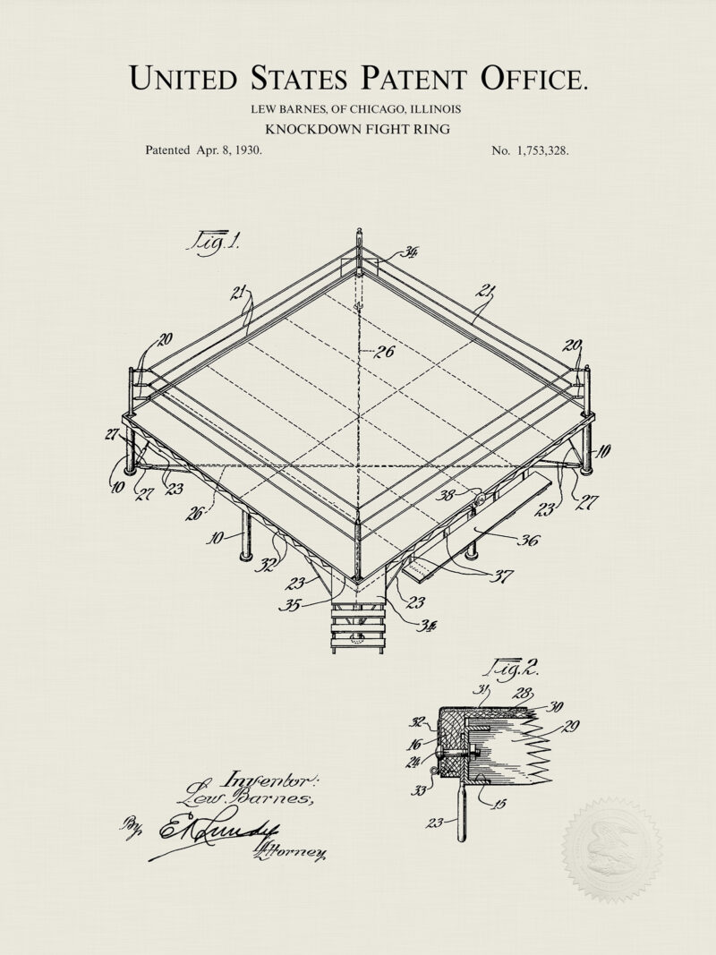 Vintage Boxing Decor | Patent Print Collection