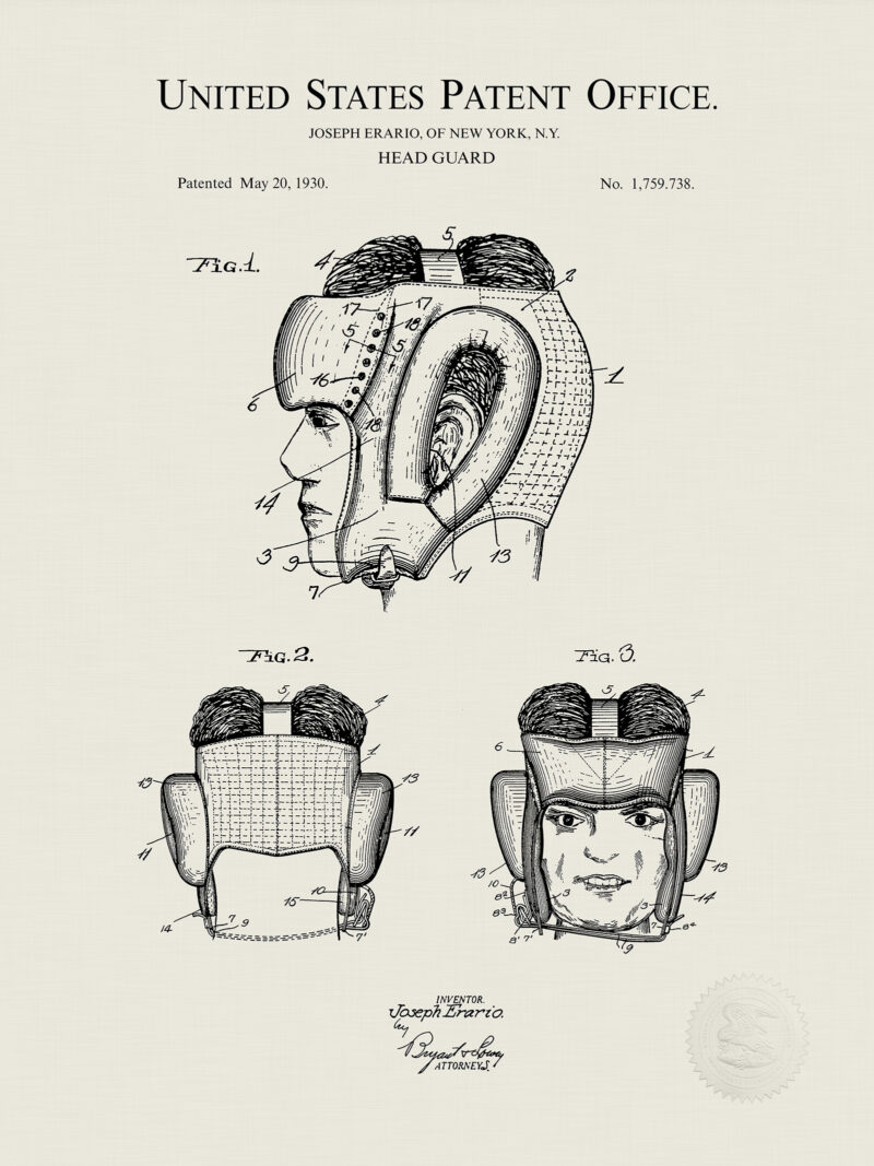 Vintage Boxing Decor | Patent Print Collection