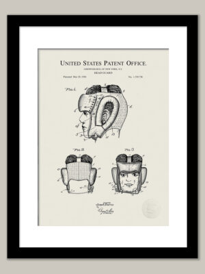 Head Gear Design | 1930 Boxing Patent Print