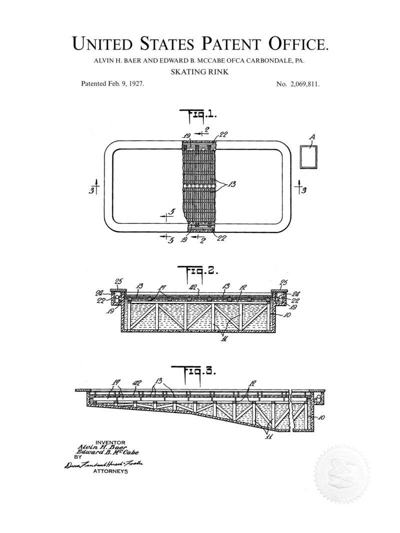 Skating Rink Design | 1927 Patent