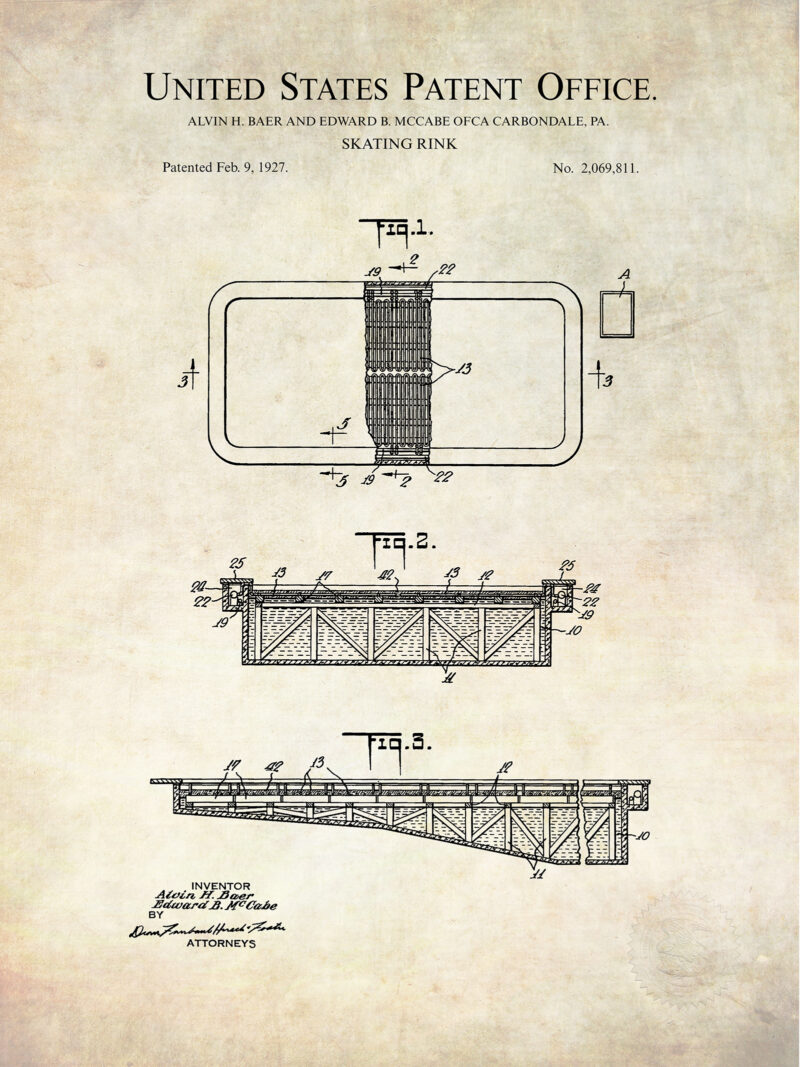 Skating Rink Design | 1927 Patent