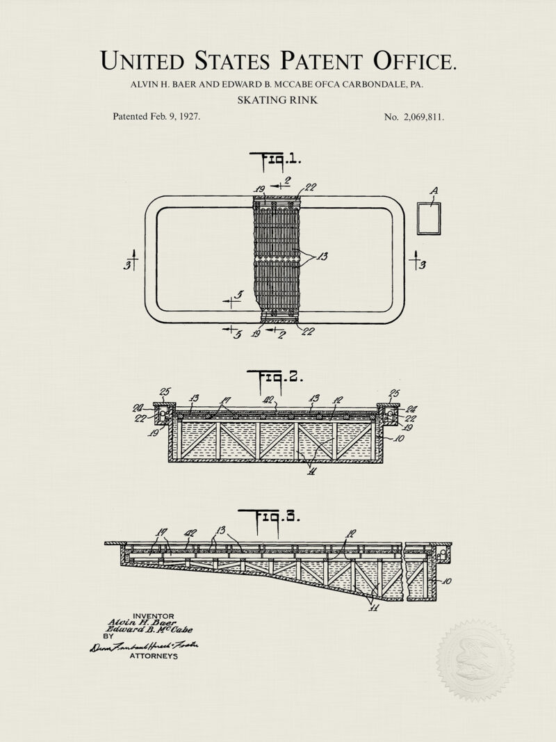 Skating Rink Design | 1927 Patent