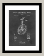 Unicycle Design | 1959 Patent Print