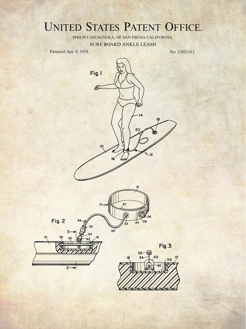 Surfing Collection | Classic Patent Prints