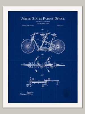 Tandem Bicycle Design | 1881 Patent