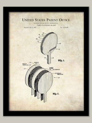 Table Tennis Paddle | 1982 Patent