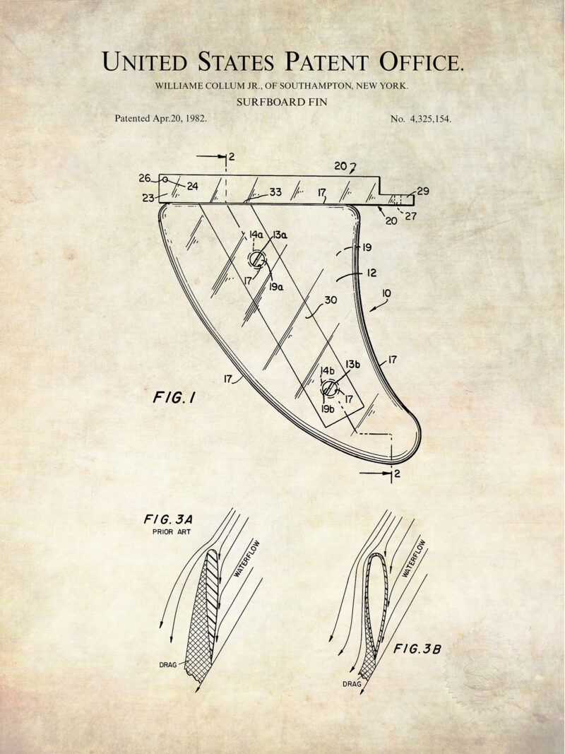 Surfboard Fin Design | 1982 Patent