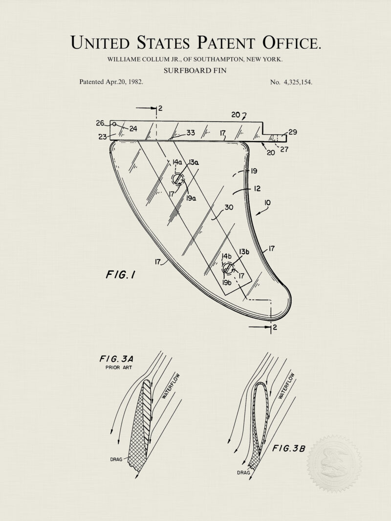 Surfboard Fin Design | 1982 Patent