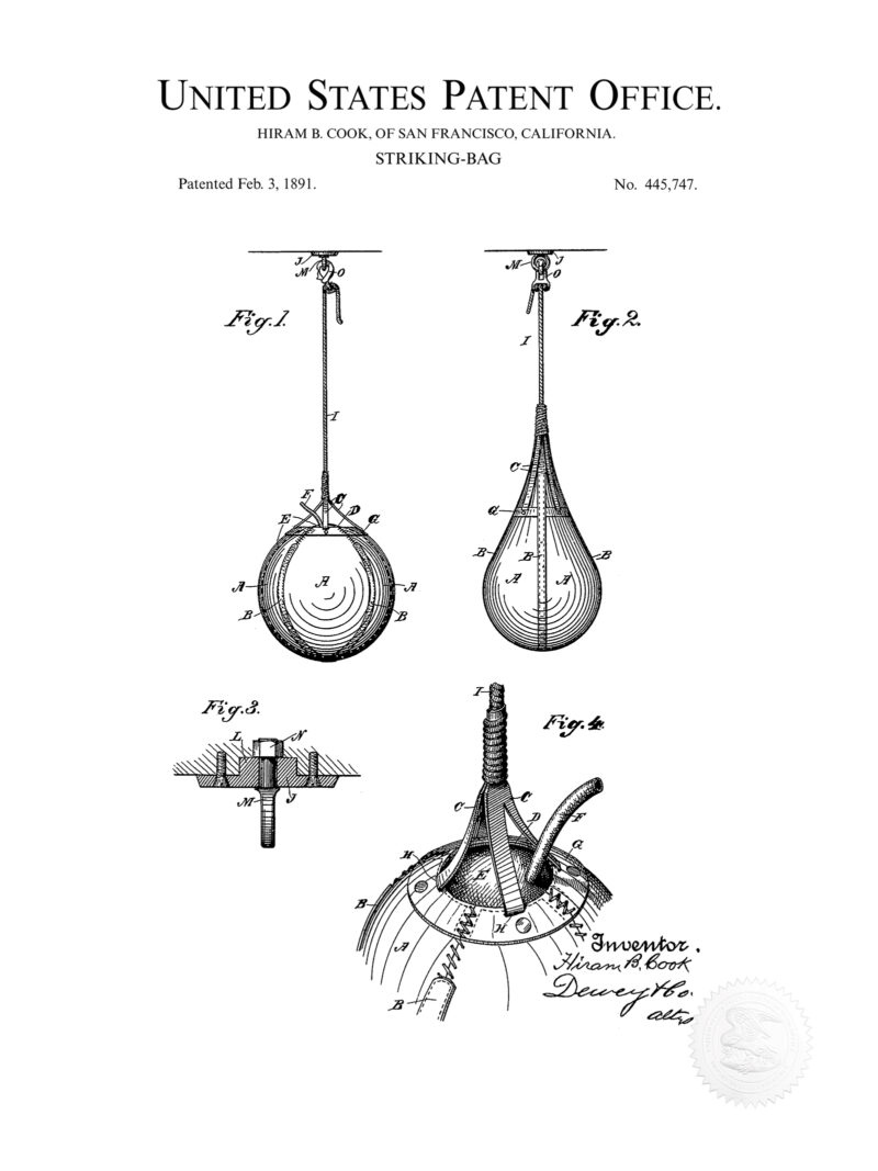 Striking Bag Design | 1891 Boxing Patent