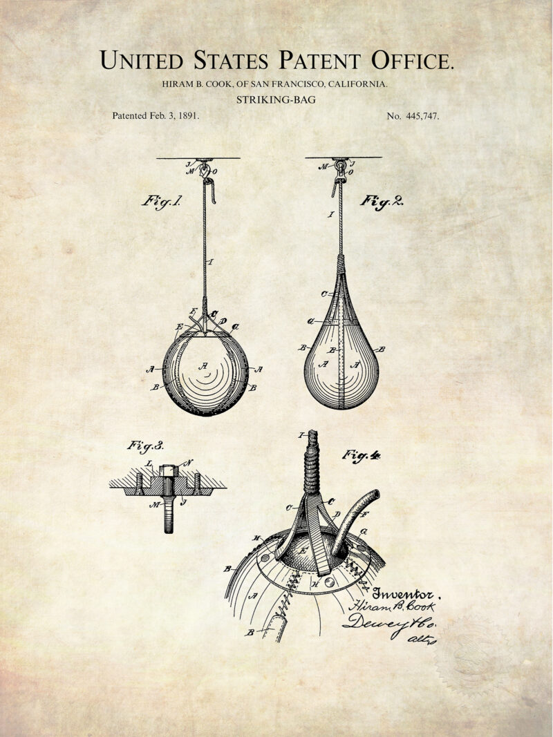 Striking Bag Design | 1891 Boxing Patent