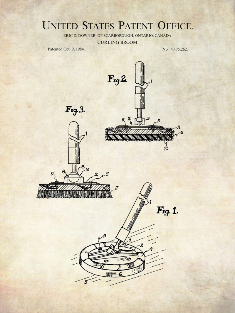 Curling Broom Design | 1984 Patent