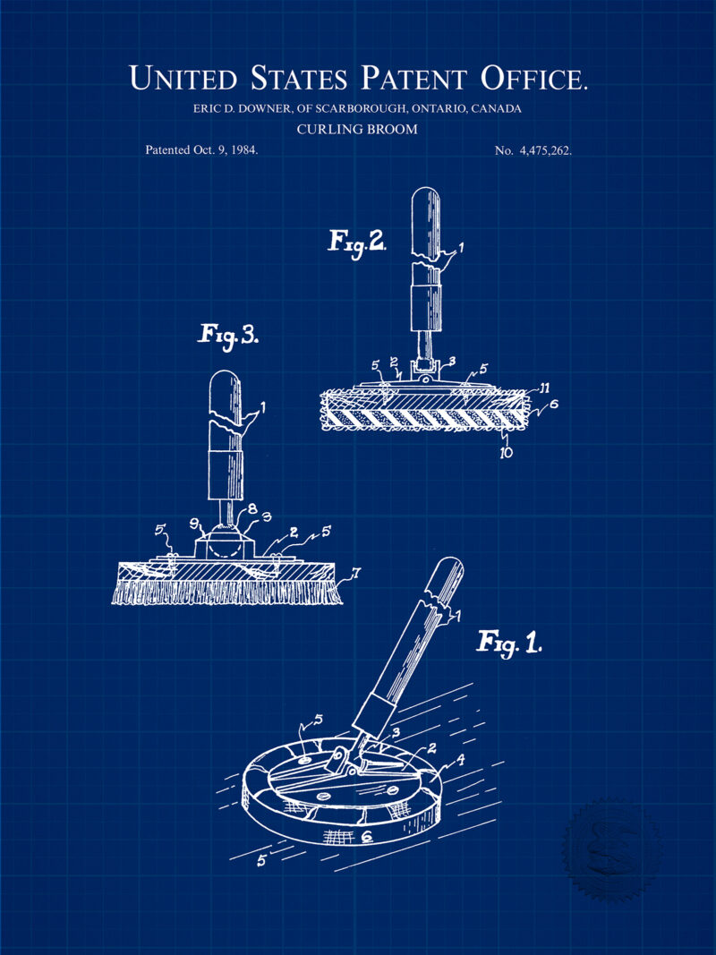 Curling Broom Design | 1984 Patent