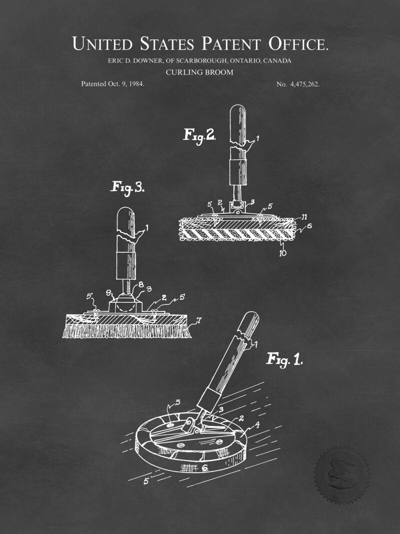 Curling Broom Design | 1984 Patent