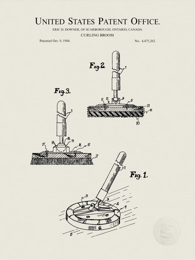 Curling Broom Design | 1984 Patent