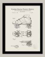 Roller Skate Design | 1904 Patent Print