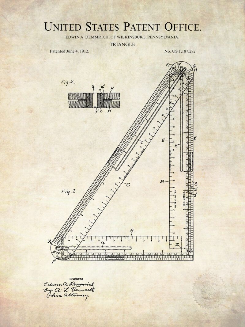 Vintage Drafting Triangle