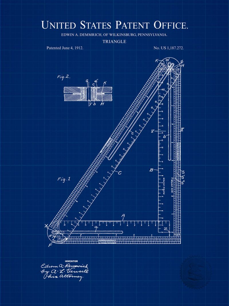 Vintage Drafting Triangle