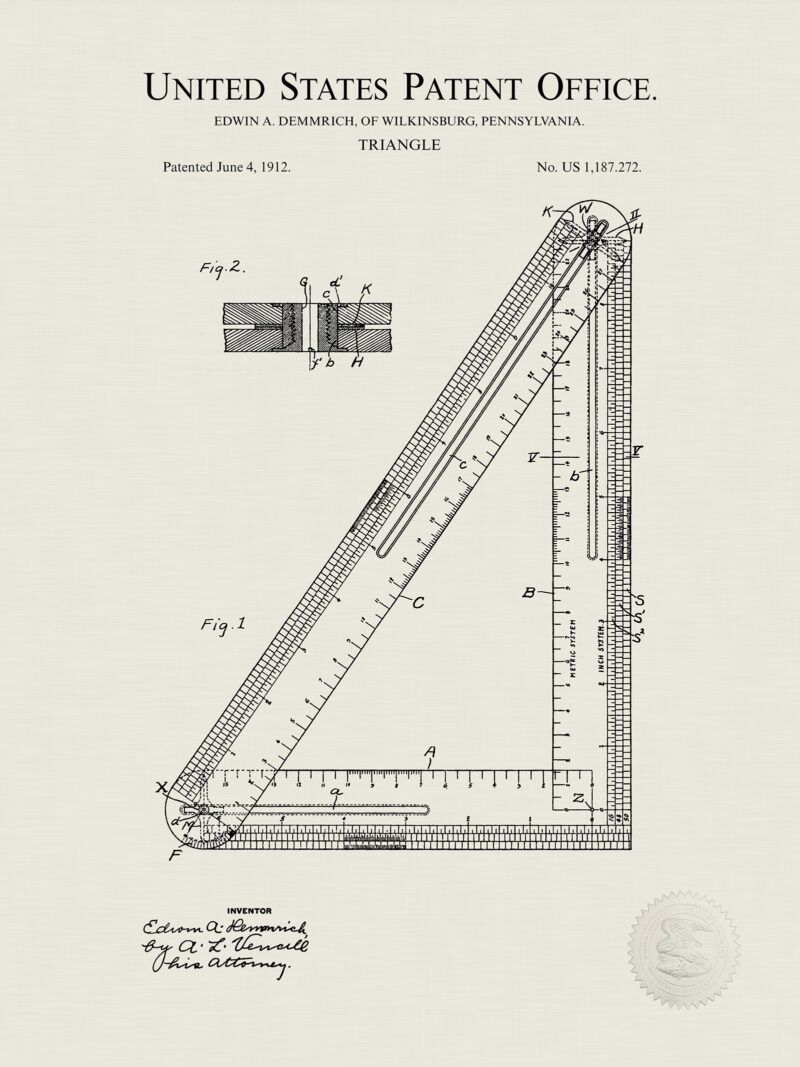 Vintage Drafting Triangle