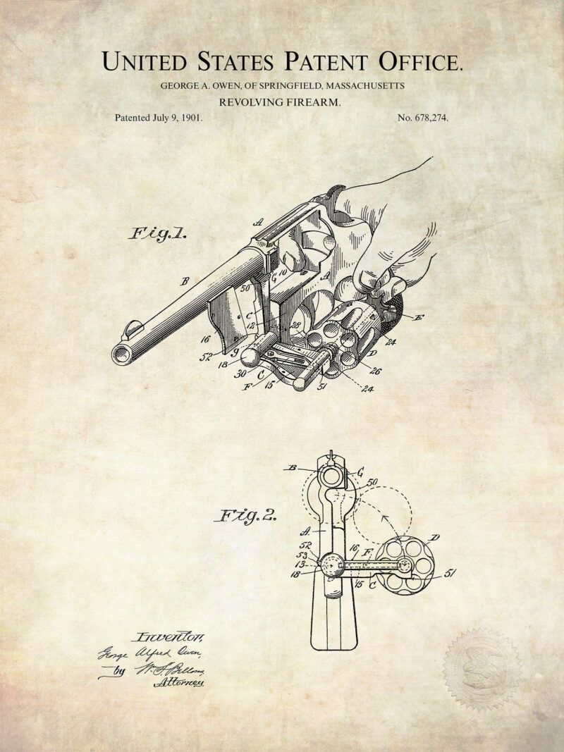 Revolving Firearm Patent