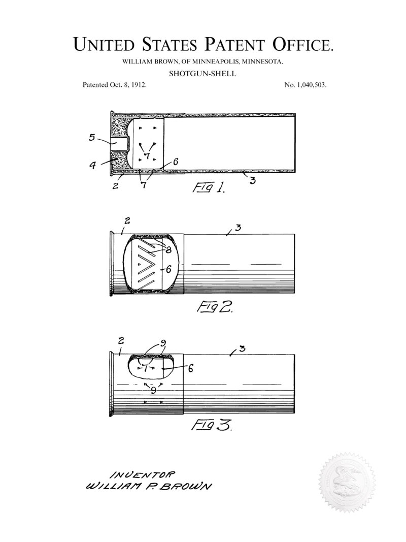 Shotgun Shell Design | 1900 Patent