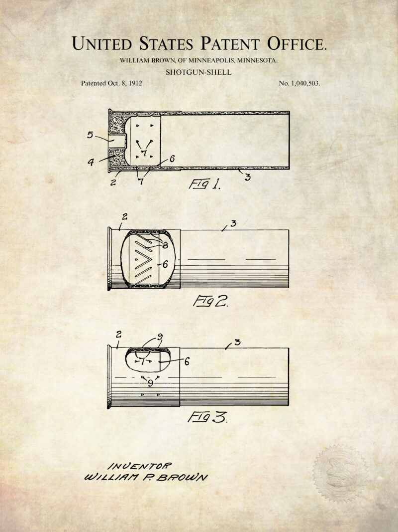 Shotgun Shell Design | 1900 Patent