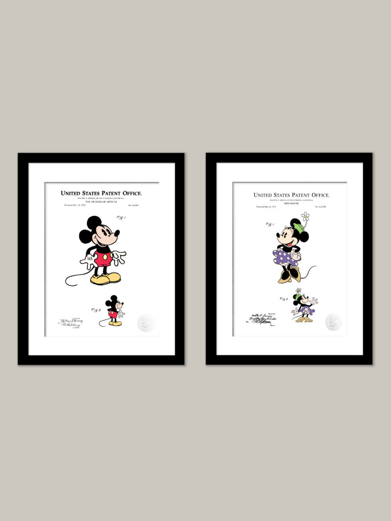 Mickey & Minnie Print Set | 1930 Disney Patents