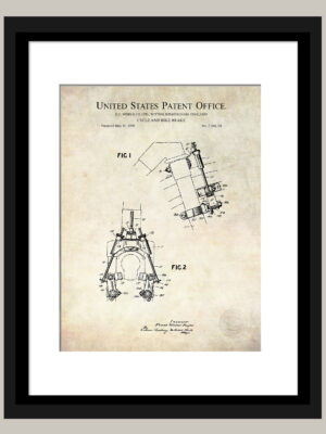 Bicycle Brake Design | 1939 Patent Print
